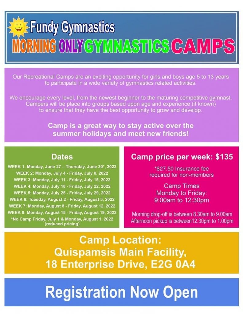 Fundy Gymnastics Summer Camp