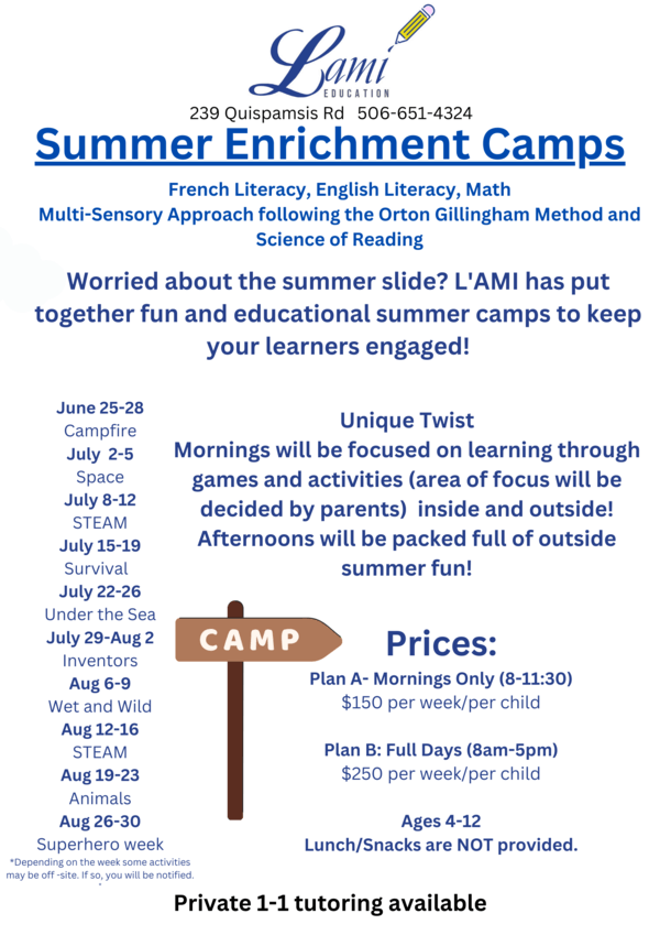 LAMI Summer Camps 2024